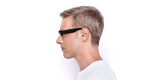 Lunettes de vue MEGA CLUBMASTER RX0316V noir/dorée - Vue de face