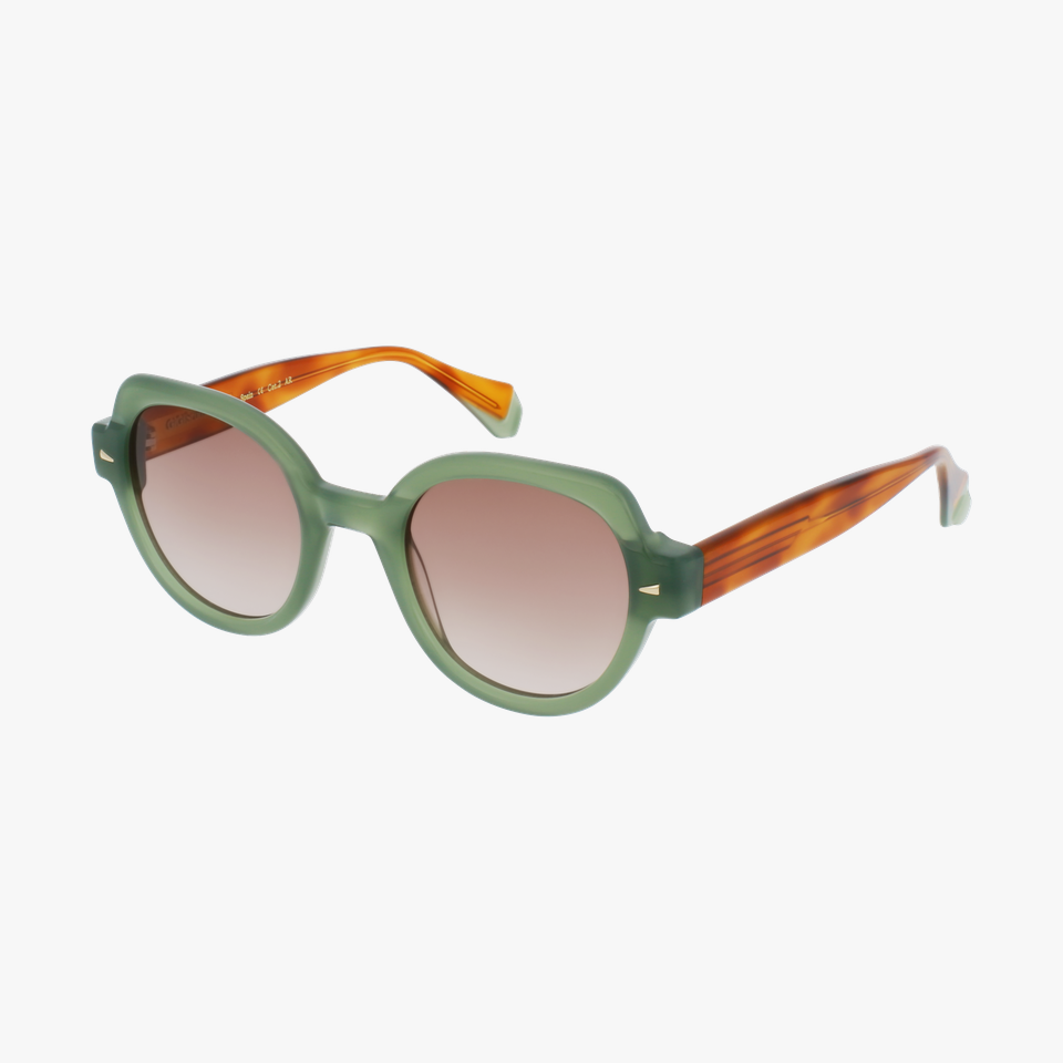 Lunettes de soleil femme MAGGUIE 6632 vert/écaille - Vue de face