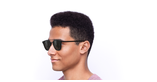 LUNETTES DE SOLEIL SL 28 METAL noir - vue de 3/4