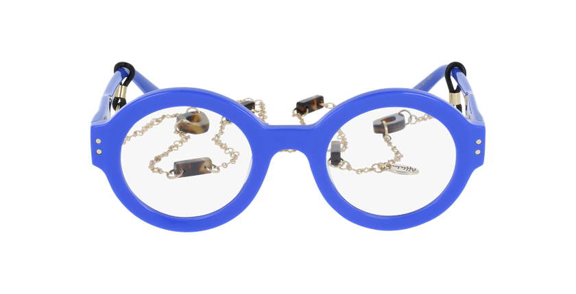 Lunettes de vue femme CARACTÈRES PERSPICACE bleu - Vue de face