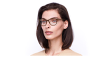 Lunettes de vue femme RZERO1 marron - Vue de 3/4