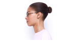 Lunettes de vue femme MAGIC194 blanc/dorée - Vue de face