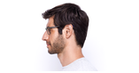 LUNETTES DE VUE homme 8047 gris/bleu - Vue de côté