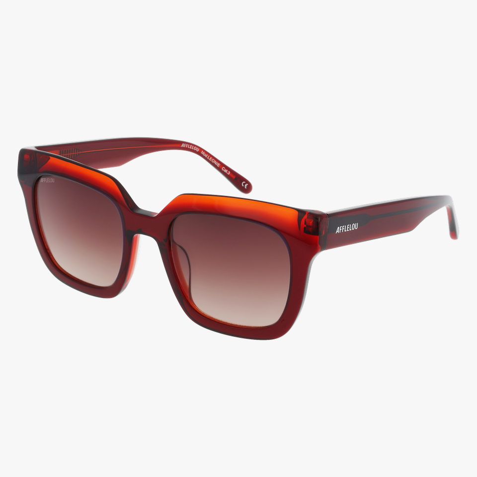 Lunettes de soleil femme LEONIE marron - Vue de face