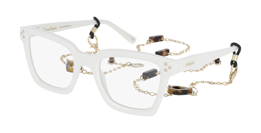 Lunettes de vue femme CARACTÈRES MYSTERIEUSE blanc - Vue de face