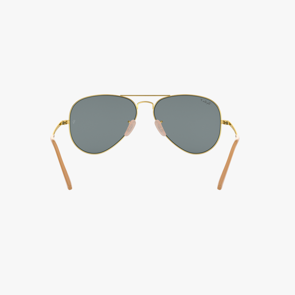 Lunettes de soleil 0RB3689 dorée - Vue de face
