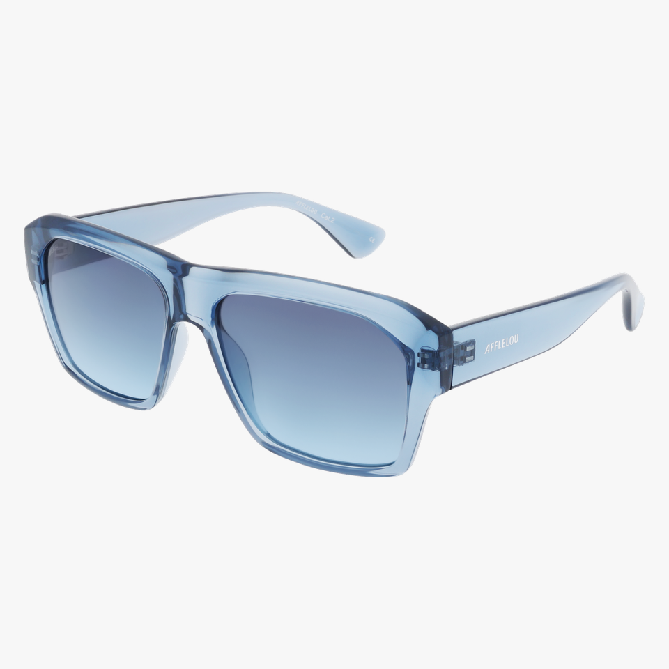 Lunettes de soleil homme URBAN bleu - Vue de face