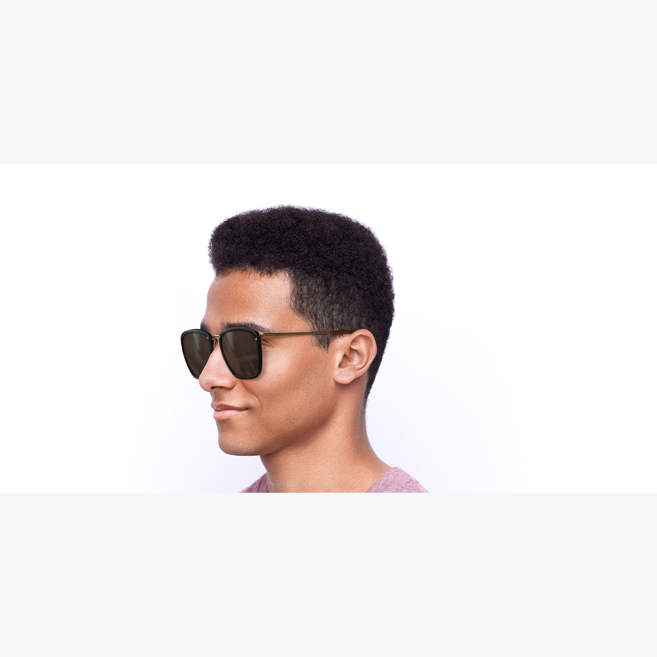 Lunettes de soleil homme GG673S marron - Vue de 3/4