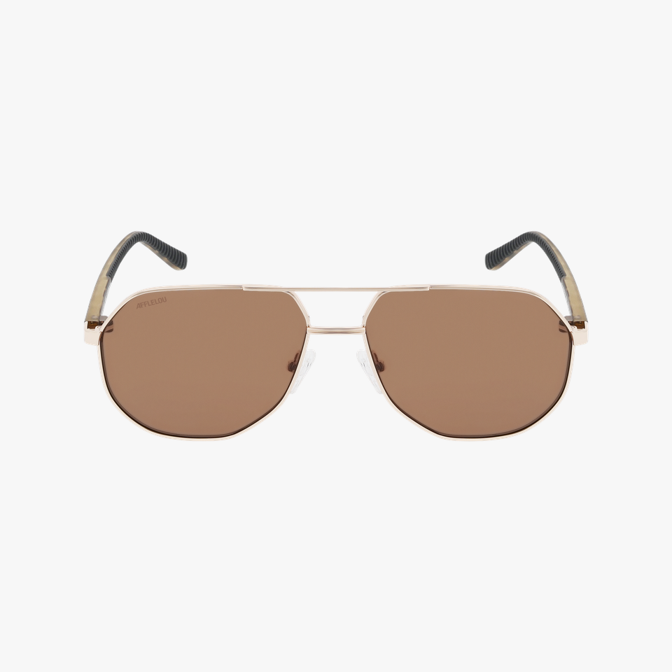 Lunettes de soleil homme WESTON POLARIZED écaille - Vue de face