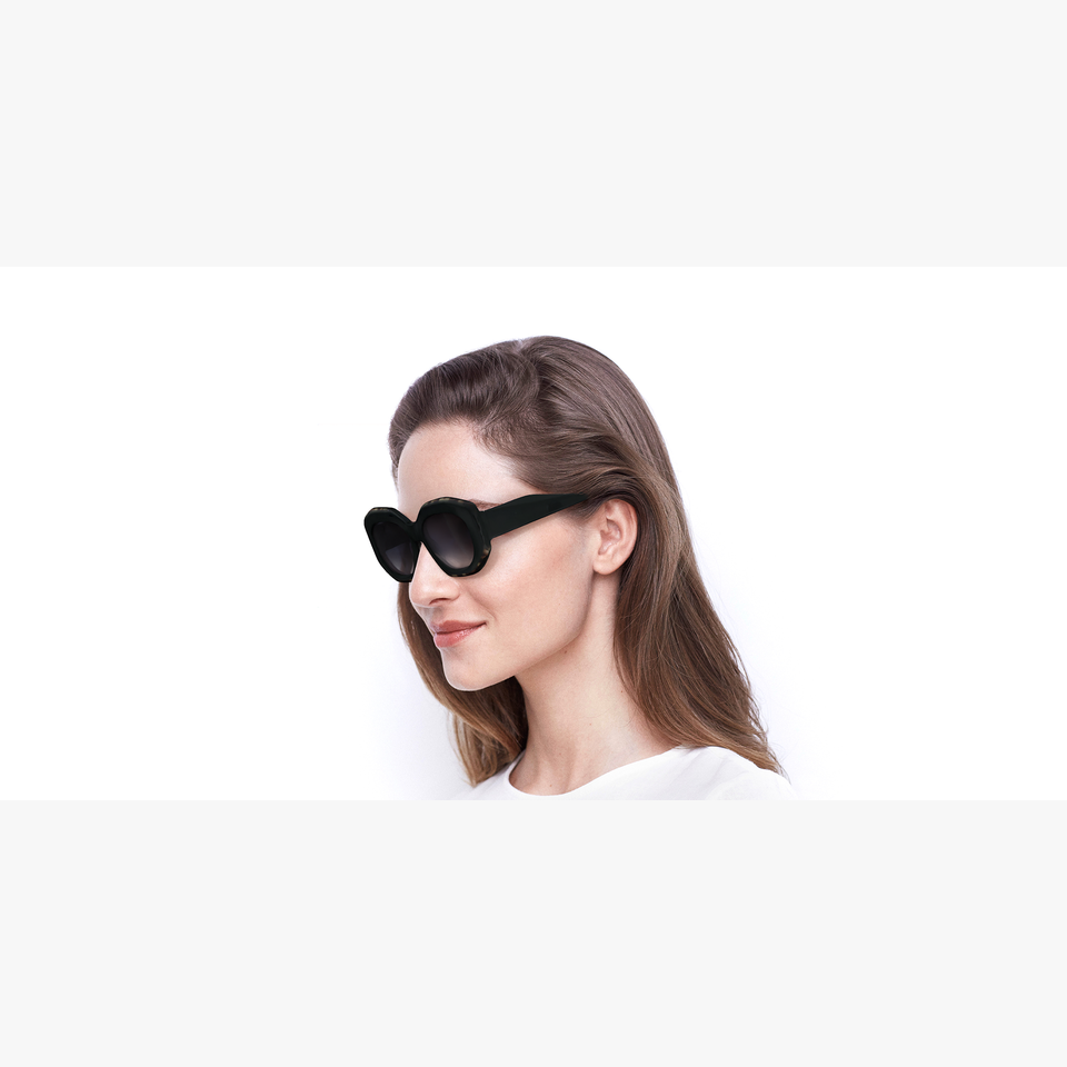 Lunettes de soleil femme GABRIELLA 6738 noir/écaille - Vue de face