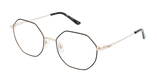 Lunettes de vue femme ALANIS noir/dorée - Vue de face