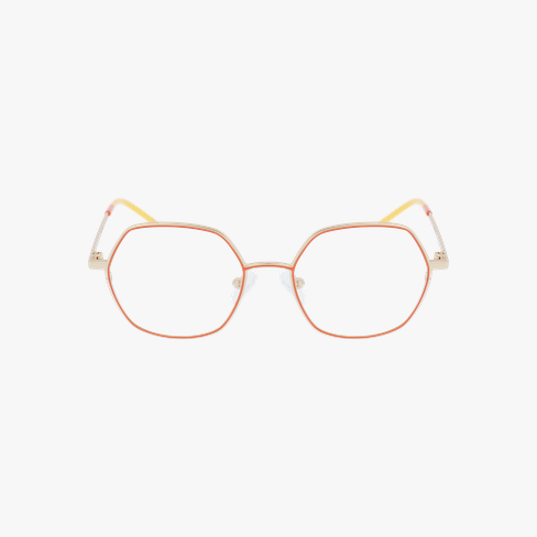 Lunettes de vue femme MAGIC 153 orange/corail mat Vue de face