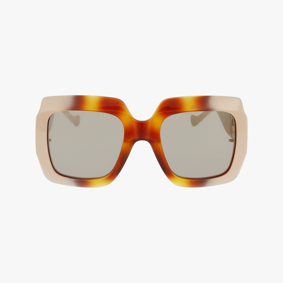 Lunettes de soleil femme GG1022S beige/écaille - Vue de face