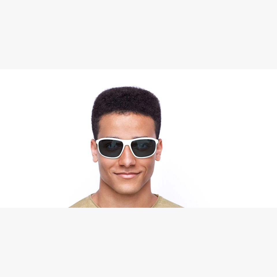 Lunettes de soleil MITCH blanc/vert - Vue de face