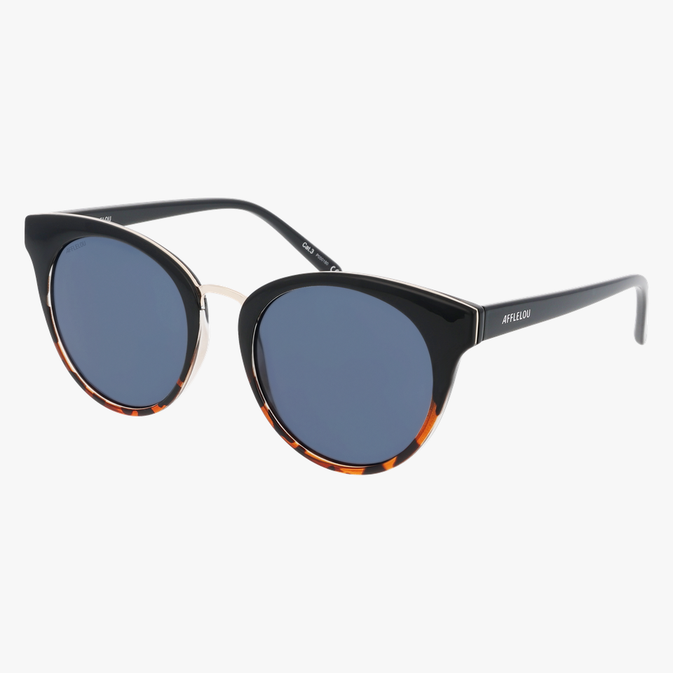 Lunettes de soleil femme MAUD noir/écaille - Vue de face
