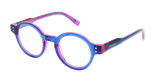 Lunettes de vue femme CARACTÈRES POÉTIQUE bleu - Vue de face