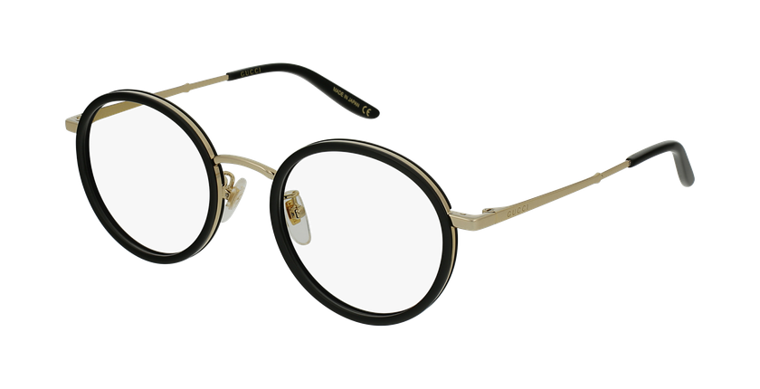 Lunettes de vue homme GG0679OA noir/dorée - Vue de 3/4