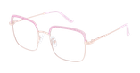 Lunettes de vue femme MAGIC294 rose/dorée - Vue de face