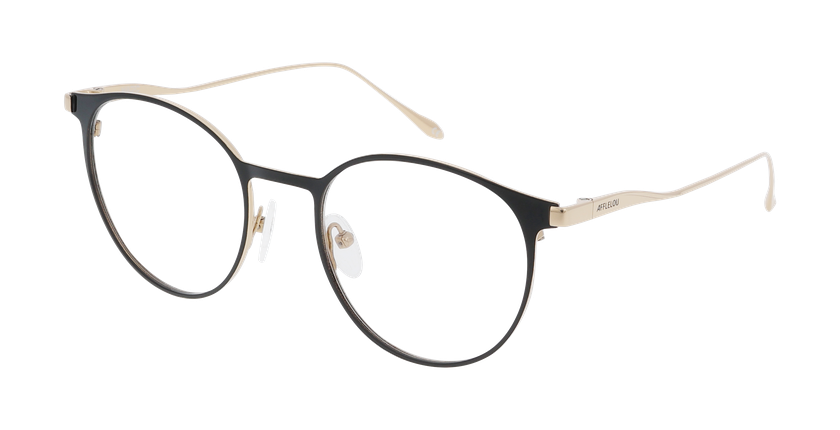 Lunettes de vue femme MAGIC314 noir/dorée - Vue de face