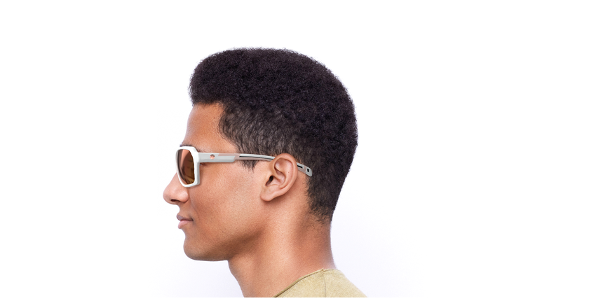 LUNETTES DE SOLEIL Valley blanc/rose - Vue de côté