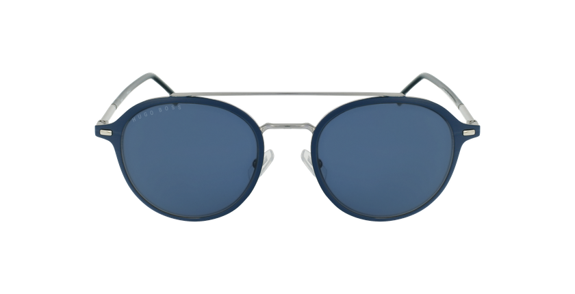 LUNETTES DE SOLEIL homme BOSS1179S argenté/bleu - Vue de face