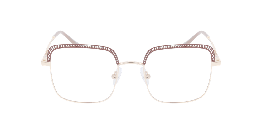 Lunettes de vue femme MAGIC294 marron/dorée - Vue de face