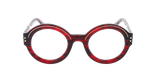 Lunettes de vue femme CARACTERES FIL D'OR PERSPICACE rouge - Vue de face