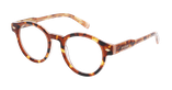 Lunettes de vue femme CARACTÈRES DISCRÈTE écaille/rouge - Vue de face