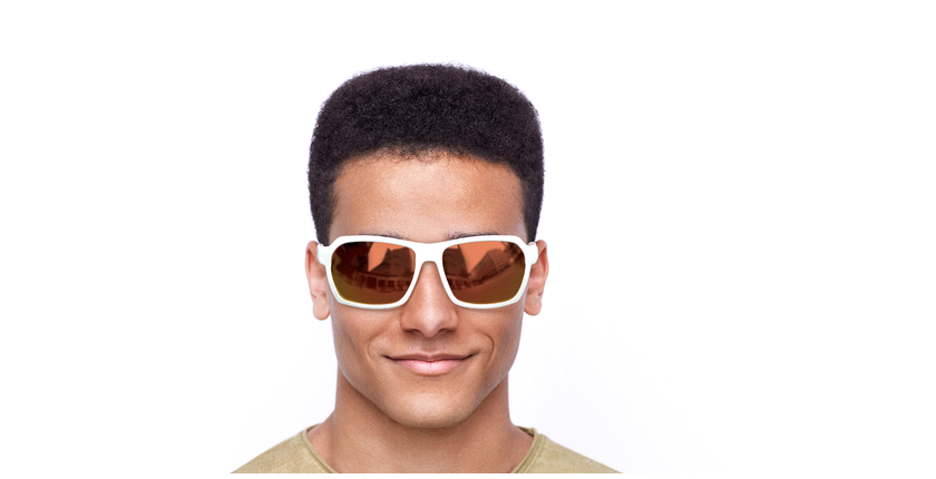 LUNETTES DE SOLEIL Valley blanc/rose - Vue de face