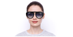 LUNETTES DE SOLEIL femme VS0021 noir - Vue de face