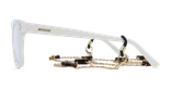Lunettes de vue femme CARACTÈRES MYSTERIEUSE blanc - Vue de face