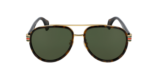 LUNETTES DE SOLEIL homme GG0447S écaille Vue de face