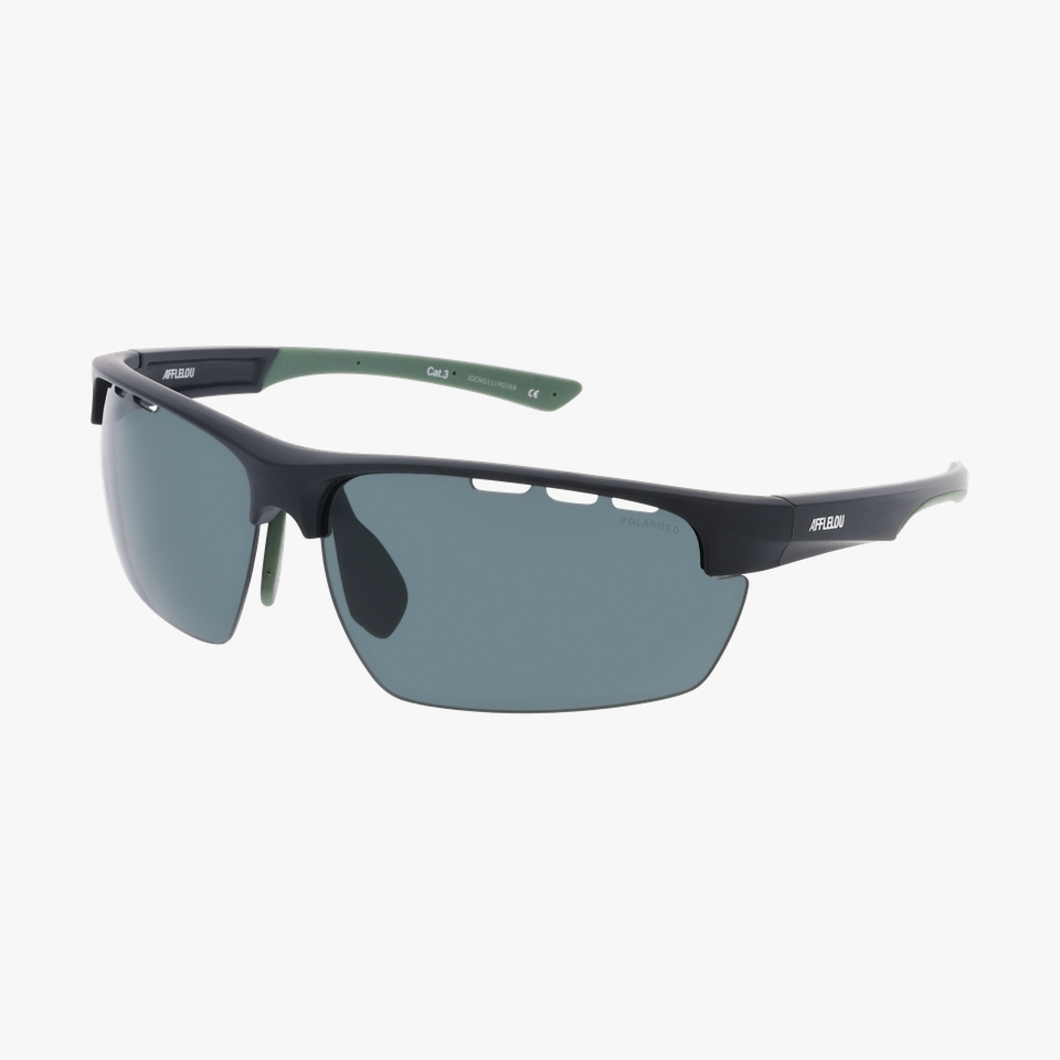Lunettes de soleil ARVE POLARIZED noir/vert - Vue de face