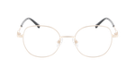 Lunettes de vue femme LOELIE dorée/noir - Vue de face