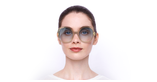 LUNETTES DE SOLEIL femme CE749S blanc - Vue de face