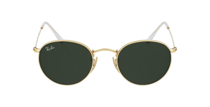 LUNETTES DE SOLEIL homme ROUND METAL 0RB3447 doré - Vue de face