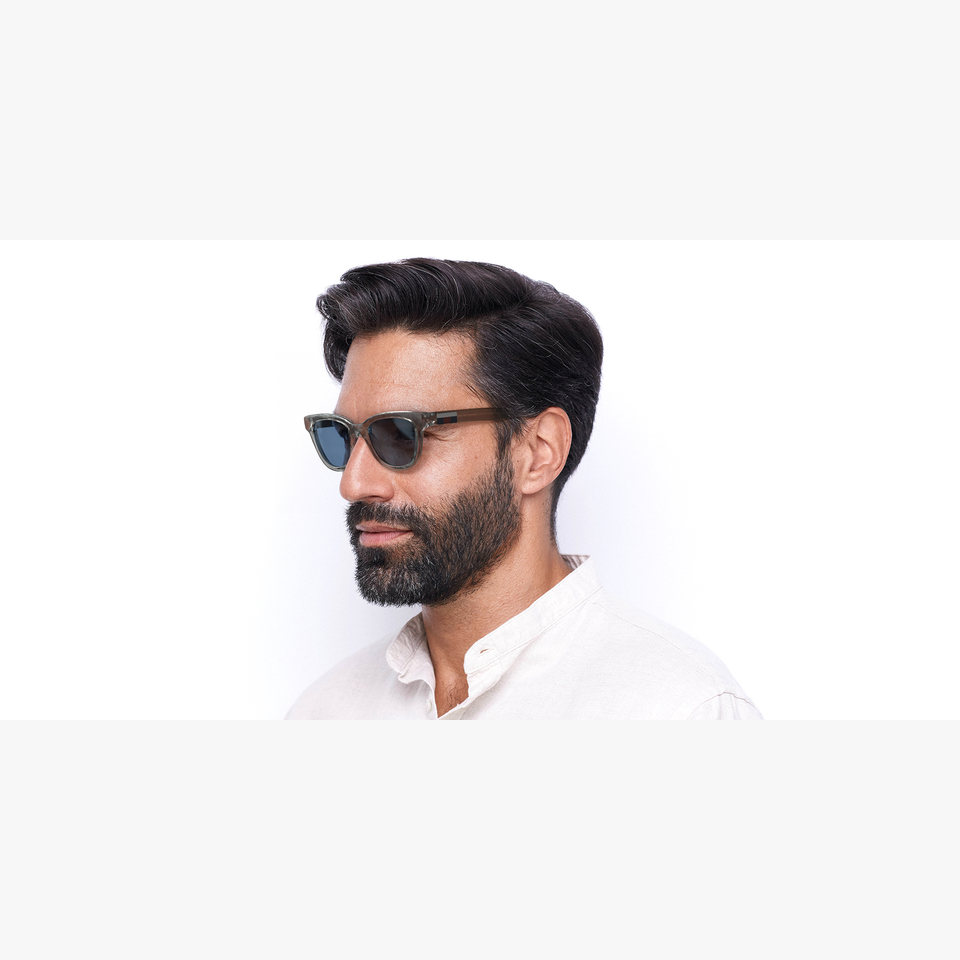 Lunettes de soleil homme GG1116S gris - Vue de 3/4