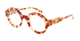 Lunettes de vue femme CARACTERES FIL D'OR PERSPICACE écaille - Vue de face