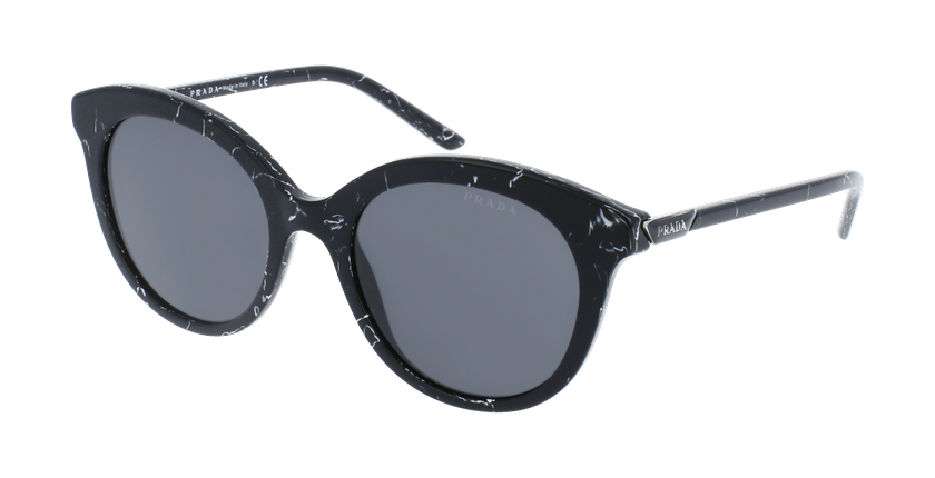 LUNETTES DE SOLEIL femme HERITAGE 0PR 02YS noir - Vue de face