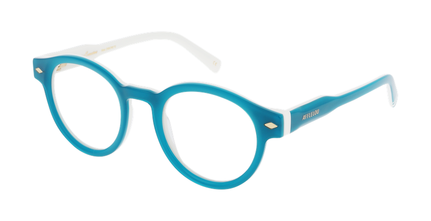 Lunettes de vue femme CARACTÈRES DISCRÈTE bleu - Vue de face
