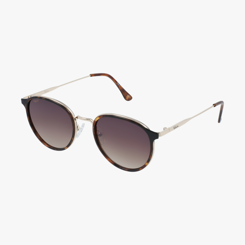 Lunettes de soleil femme AVILES écaille/dorée - Vue de 3/4