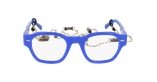Lunettes de vue femme CARACTÈRES AUTHENTIQUE bleu - Vue de face