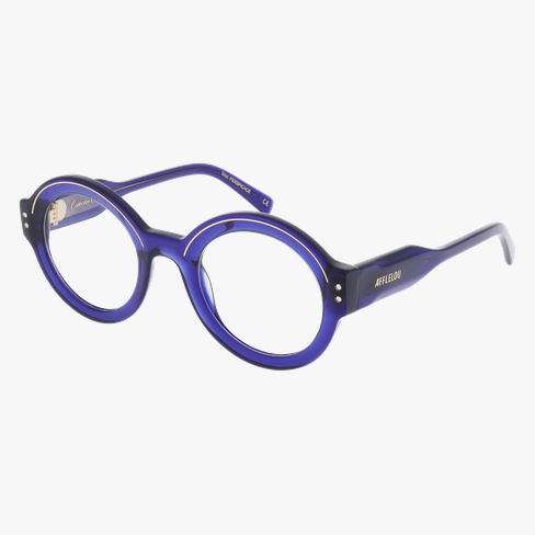 Lunettes de vue femme CARACTERES FIL D'OR PERSPICACE bleu