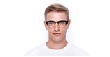 Lunettes de vue MEGA CLUBMASTER RX0316V noir/dorée - Vue de face