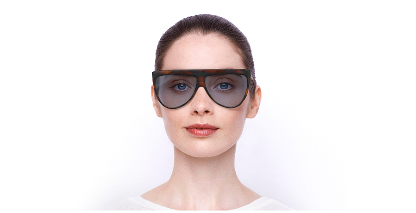 LUNETTES DE SOLEIL femme VB619S marron/bleu - Vue de face