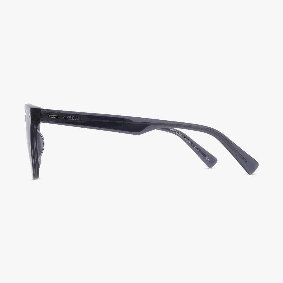 Lunettes de soleil homme KERIAN cristal/gris - Vue de face