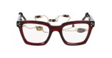 Lunettes de vue femme CARACTÈRES MYSTERIEUSE rouge marbré - Vue de face