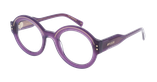 Lunettes de vue femme CARACTERES FIL D'OR PERSPICACE violet/dorée - Vue de face