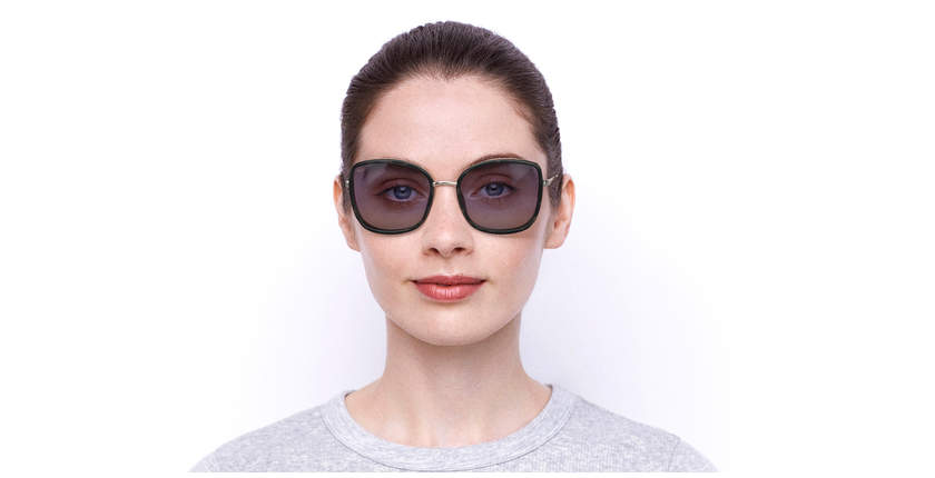 LUNETTES DE SOLEIL femme ORIA écaille/doré - Vue de face