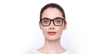 LUNETTES DE VUE femme MONTAIGNE55F noir/bleu - Vue de face